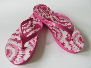Calvin Klein Sham Pink & White With White Lettering Flip Flop Various Sizes New - Picture 1 of 4