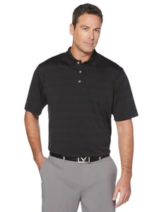 Callaway Cooling Golf Shirt. Black With Subtle Blue Stripes  Men's Size S. NWT  - Picture 1 of 8