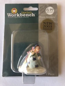 Santa s Workbench  Boy playing with Snowball w/ Stars Figurine Retired 2003 - Picture 1 of 3