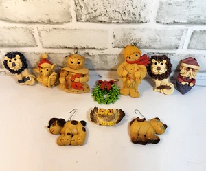 Vintage Assorted Bread Dough Christmas Ornaments 10 Handmade Ornaments - Picture 1 of 20