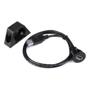 Car Dash Board Flush Mount USB Male to Type-C Female Socket Extensio Panel Cable - Picture 1 of 17