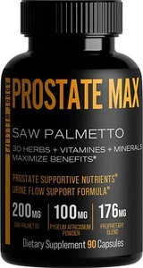 Prostate Max, Prostate Health Supplement for Men with Saw Palmetto Plus 30 Herbs - Picture 1 of 7