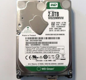 Western Digital WD20NMVW-11AV3S2 HBKTJBK (WX31) Thailand 2TB USB 23DEC2015 - Picture 1 of 1