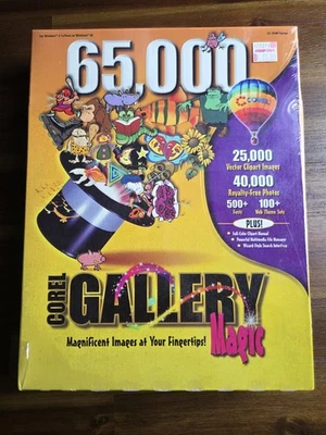 Corel Gallery Vintage PC Software 65,000 - NEW - Image 1 of 4