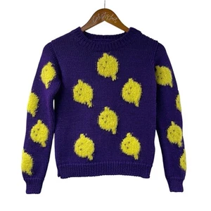 Lemon Sweater The Animals Observatory Arty Bull Size 10 Italian Yarn NWT - Picture 1 of 7
