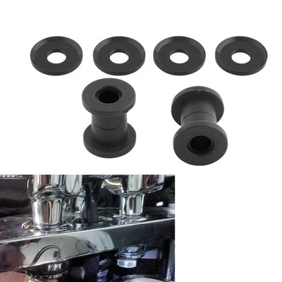 All Black Handlebar Bar Riser Bushings For Harley Road King Street Glide 83+ - Image 1 of 4