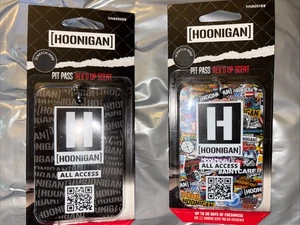 2x Hoonigan Pit Pass Air Fresheners 30 Day Life Hanging Scent Pad Press - Picture 1 of 2