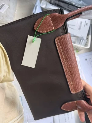  Large Nylon Bag Women Ebony Brown Tote Bag Foldable Trave Bag - Image 1 of 4