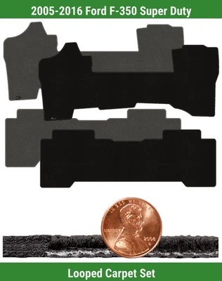 Juego de alfombrillas de bucle clásicas personalizadas para Ford F-350 Super Duty '05-16 (2 piezas) #M03 Foto 1 de 4