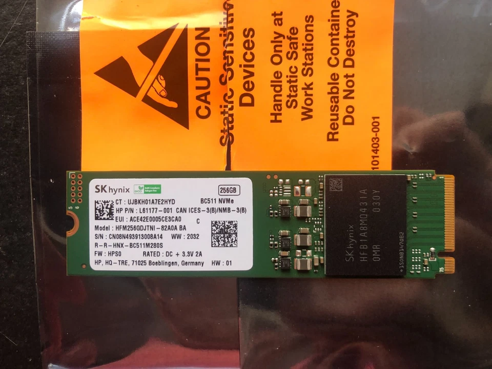 SK HYNIX BC511  256GB M.2 Nvme 2280 SSD HFM256GDJTNI-82A0A - Image 1 of 1