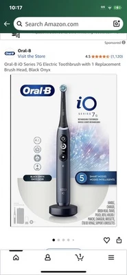 Oral-B iO Series 7 L Limpieza Profunda + Proteger Cepillo de Dientes Eléctrico Recargable Negro Foto 1 de 4