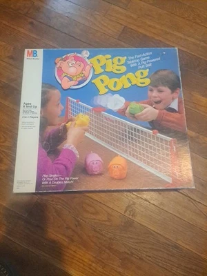 PIG PONG Game 1986 Milton Bradley NOT Complete Pre-owned Rare Made In U.S.A. - Image 1 of 4