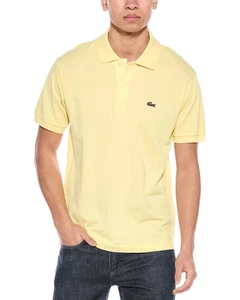 LACOSTE Men’s Pale Yellow Classic Fit Polo Shirt Size Large - Picture 1 of 7