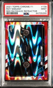 2021 Topps Chrome F1 Roy Nissany Red RayWave Refractor 5/5 PSA 9 None Higher - Picture 1 of 2