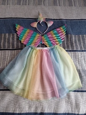 Unicorn Costume Tutu And Headband Size 6x/7 - Image 1 of 4