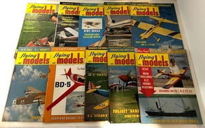 VTG Flying Models Magazine Lot Of 10 Issues 1970's Solid Condition - Imagen 1 de 2
