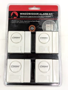 Doberman Security Window / Door 100 Db Alarm Kit Magnetic Trigger - 4 pack - New - Picture 1 of 9