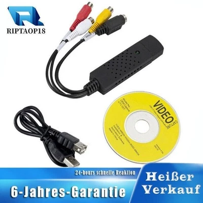 USB 2.0 Audio Video Grabber Konverter-VHS Digitalisieren bearbeiten Sie Videos - Bild 1 von 4