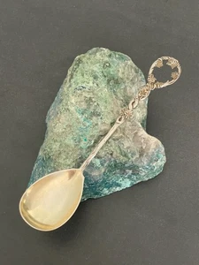 Antiker großer Vorlege-Löffel aus 800er Silber Weinblätter Dekor - Bild 1 von 11