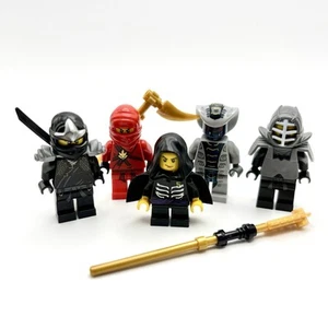 LEGO Ninjago Minifigures Lot of 5 | Cole ZX & Kendo, Trainee Kai, Lloyd, Rattla - Picture 1 of 2