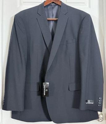 Blazer Jean-Paul Germain 50 regular Ardon azul oscuro azul marino mezcla de lana nuevo con etiquetas $395 Foto 1 de 4