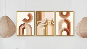 Quadri JBER arte da parete su tela decorazione casa 16" x 12" stampe astratte boho moderne - Foto 1 di 10