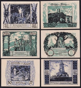 Germany Frankenhausen 1921 Notgeld Lot 6 Emergency Money Banknote Complete Set - Picture 1 of 2