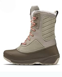 The North Face Boots Shellista IV Mid Lace Flax/Walnut Brown size Women's 8 - Picture 1 of 5