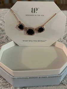 Bomb Party Necklace RBP7866 Can't Stop Fate White Ice Crystal Rose Gold - Picture 1 of 4