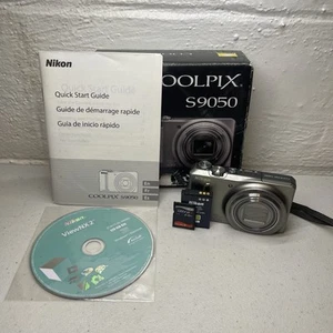 Nikon Coolpix S9050 12.1MP Silver Digital Camera Tested w/Accessories Excellent - Picture 1 of 6