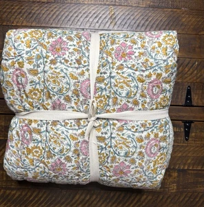 GreenRow Goldie Cotton Printed Full/Queen Quilt 93”x96” NWOT OB - Picture 1 of 3