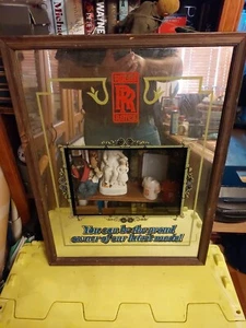 Vintage Large 65x50cm Rolls Royce Advertising Pub Bar Wall Framed Picture Mirror - Picture 1 of 8