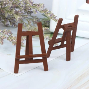 New 1:12 Dollhouse Miniature Mini Wood Painting Easel Doll Accessories Furni _pw - Picture 1 of 11