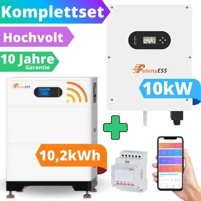 Solaranlage Felicity Speicher 10,24 kWh Wechselrichter 10kW Set PV Komplettpaket - Bild 1 von 4