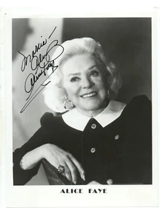 actress & singer ALICE FAYE signed photo with COA - musicals - otr - Phil Harris - Picture 1 of 3