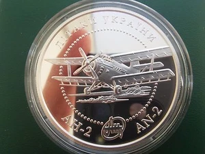 Ukraine,10 hryven ,"Antonov An-2", Silver Coin 2003 year - Picture 1 of 5