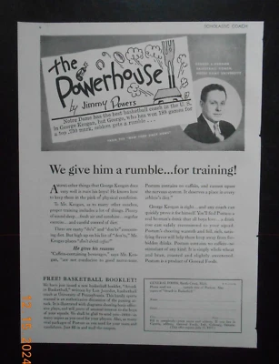 1936 George Keogan Notre Dame U Basketball Coach AD General Foods MI Football - Image 1 of 2