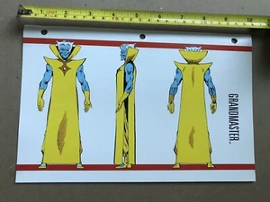 Tarjeta Hoja de Cómic Vintage Personaje Vengadores Gran Maestro Bio Marvel RARA - Imagen 1 de 2