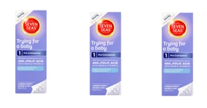 3 X Seven Seas Trying for a Baby 1 Pre-Conception - 28 Mini Pills / Triple Pack - Picture 1 of 6