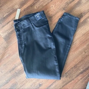 NUEVO J. Pantalones de mezclilla negros ajustados con curvas de tiro alto Mercantile para mujer talla 35 - Imagen 1 de 12