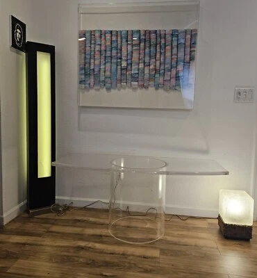 Mid-Century Modern Lucite Pedestal Display Or Coffee Table 52"x22"x22" - Image 1 of 4