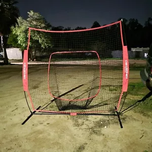 PowerNet Pro One Piece Portable Softball Baseball Training Net (8x8 Ft) - Picture 1 of 8