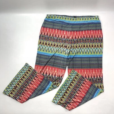 New Direction Petite Pants Stretch Navajo Geometric Multicolor Pants Women's PXL - Image 1 of 4