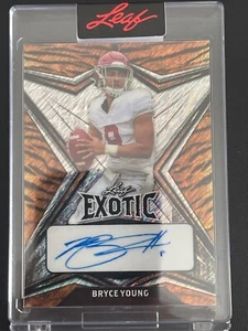 2022 Exotic Bryce Young Diagonal Shimmer Tiger Auto #6 /9 SSP CLEAN - Picture 1 of 2