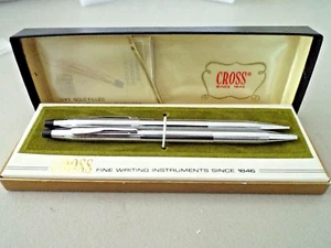 ***Vintage CROSS Chrome 3501 Set KUGELSCHREIBER & BLEISTIFT!! - Bild 1 von 2