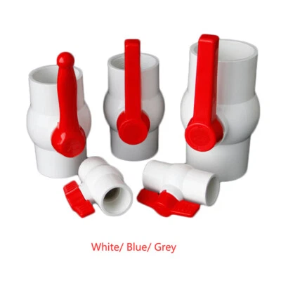 PVC Ball Valve Solvent Weld To Suit 20/25/32/40/50/63/75/90/110/160mm Pipe - Image 1 of 4