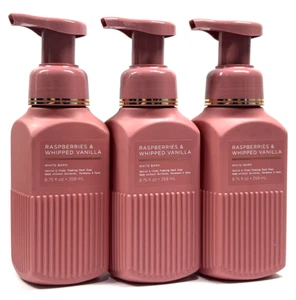 3 BATH & BODY WORKS RASPBERRIES & WHIPPED VANILLA FOAMING HAND SOAP 8.75 FL OZ - Picture 1 of 3