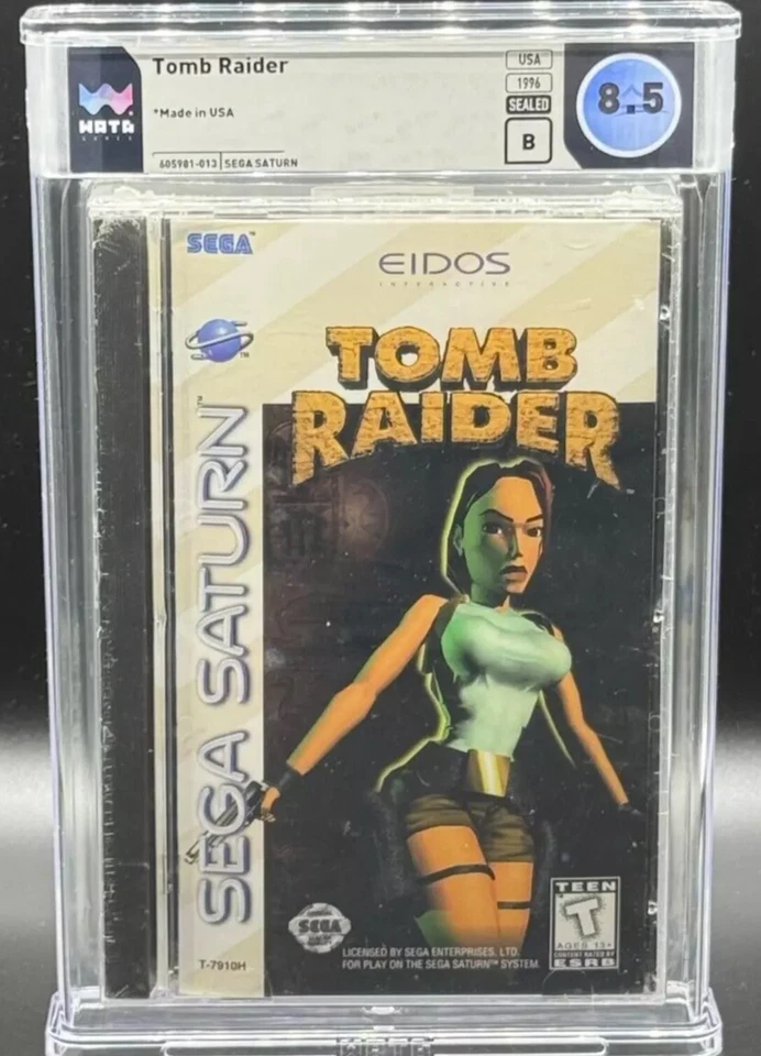 Tomb Raider Sega Saturn Jewel Case Longbox Sealed New WATA 8.5 B Graded - Image 1 of 4
