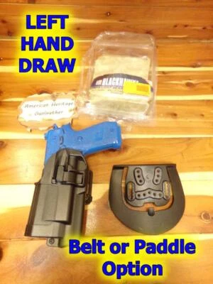 LEFT BLACKHAWK Belt or Paddle Gun Holster for SIG SAUER P220R w/ Xiphos NT Light - Image 1 of 4