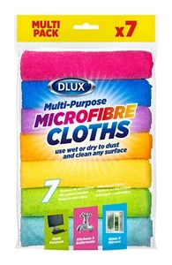 7 Microfibre Cloths Multi Purpose Cloths Cleaning All Surface Cleaning Household - Picture 1 of 5